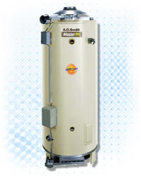 AO SMITH BTR-500A: 85 GALLON, 500,000 BTU, ASME, 8" VENT, NATURAL GAS, COMMERCIAL WATER HEATER, MASTER-FIT