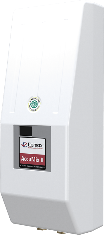 EEMAX AM007240T: 6.5kW 240V, Designed for use in Code-Compliant ASSE 1070-2004 Applications. Bottom 1/2inch compression Fittings, AccuMix electric tankless water heater (REPLACES MB007240T)