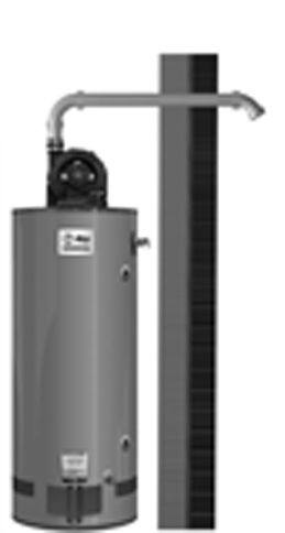 RHEEM GPV75-76FV-2: (636467) 75 GALLON, 75,100 BTU, NATURAL GAS, 3inch POWERVENT, SINGLE FLU, LO-NOX COMMERCIAL GAS WATER HEATER