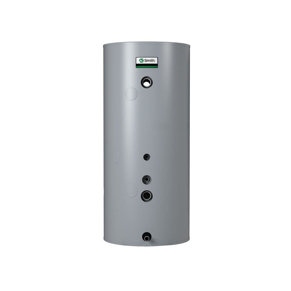 AO SMITH T200S: 200 GALLON CAPACITY, UNJACKETED WATER HEATER STORAGE TANK, VERTICAL OR HORIZONTAL INSTALLATION, 150-PSI (4-5 week lead time)